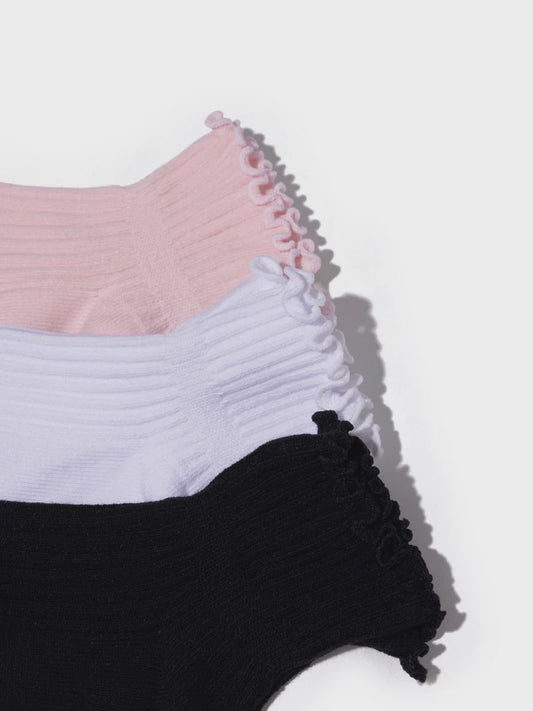 Capezio Scalloped Edge Socks - 3 Pack - BG107C
