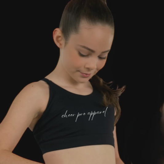 Crop Top Youth - Cheer Pro Apparel - Vogue Black