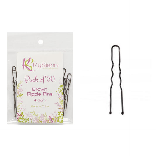 KySienn 4.5cms Bun Ripple Hair Pins - 50 Pack