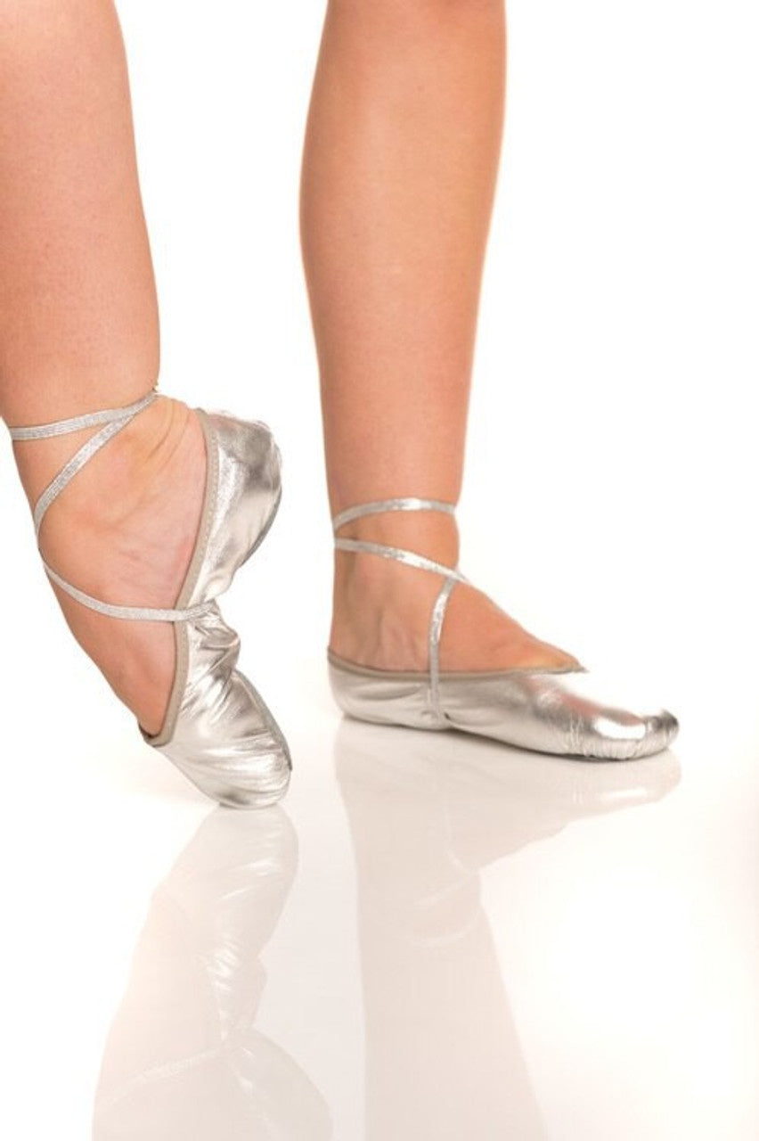 Neon Dancewear Silver Ballet Shoes - Adult